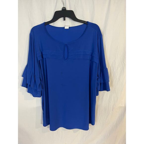 Womens 2x blue blouse - Picture 1 of 5
